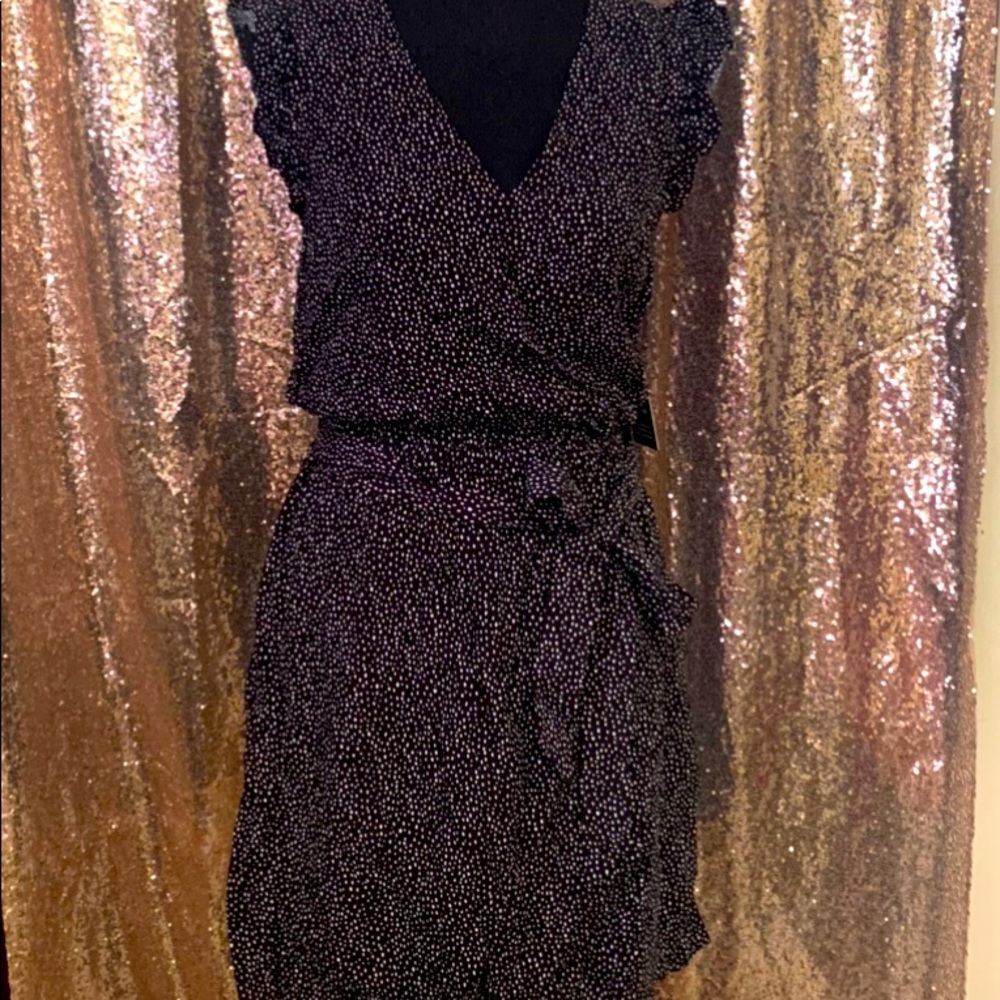 Black dotted dress